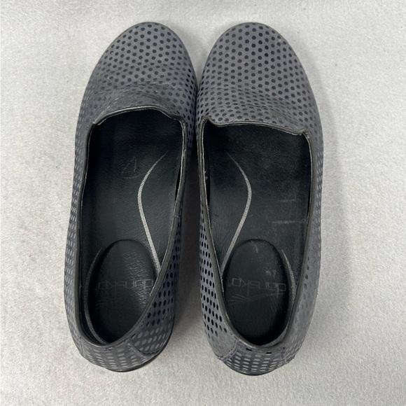 Dansko Olivia Navy Blue Suede Leather Polka Dot Comfort Loafers EU 37/US 6.5-7 - Picture 9 of 12